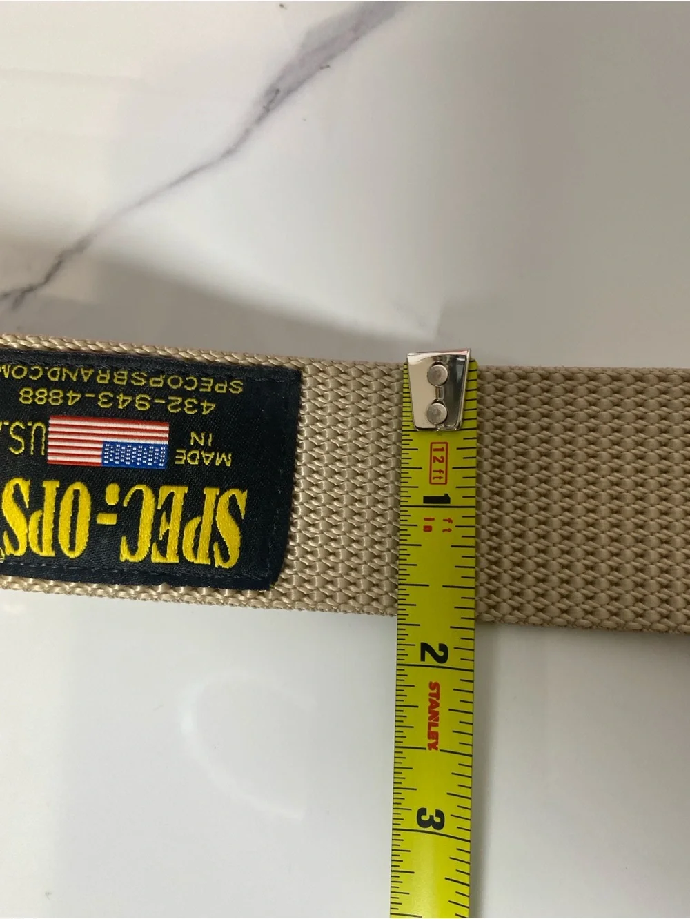 Spec-Ops Brand Belt Men Tan Nylon Tactical Web Duty Belt Military USA 42-44